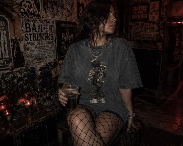 The Washed Denim Graphic Tee